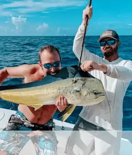 men fishing in boat