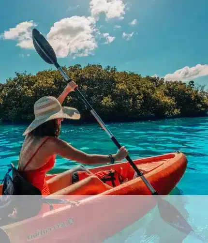 Woman kayaking in Islamorada